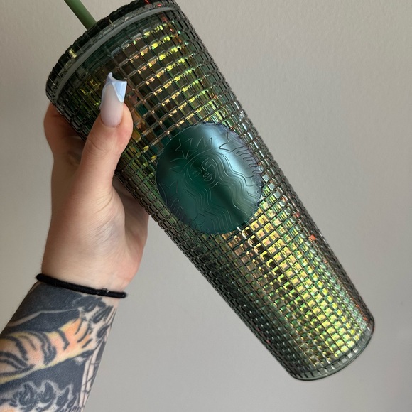 Starbucks Spring 2022 green iridescent disco tumbler - Picture 2 of 3
